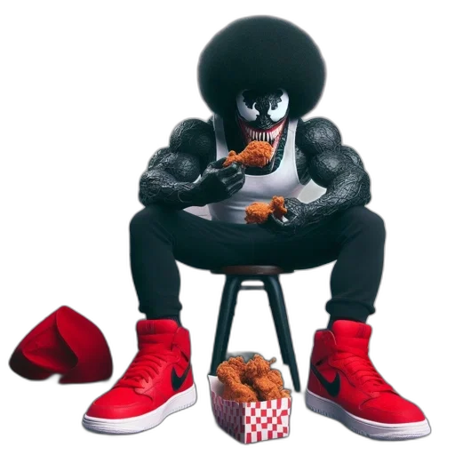 food, shoes, jacket, animal, concept art, cartoon, 3d render, dark transparent PNG cut-out