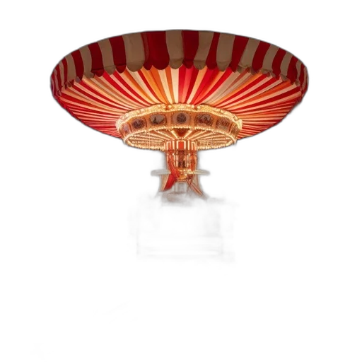 hat, jewelry, crown, umbrella, 3d render, outer space, inside, vintage-inspired transparent PNG cut-out