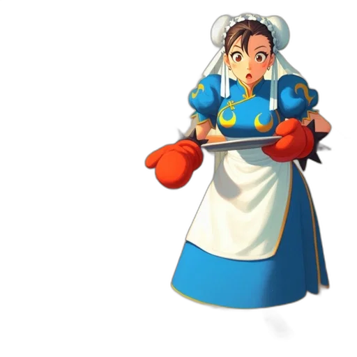 dress, staff, weapon, concept art, 3d render, pixel art, fantasy art, blue transparent PNG cut-out