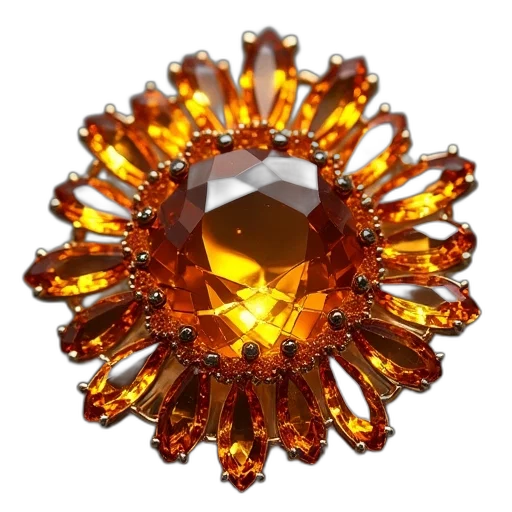 jewelry, crown, flower, weapon, 3d render, photorealistic, golden, vintage transparent PNG cut-out