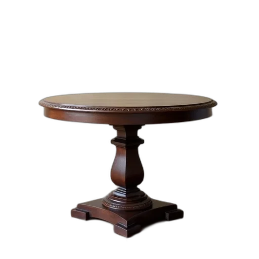 furniture, crown, staff, 3d render, dark, brown, wooden, table transparent PNG cut-out