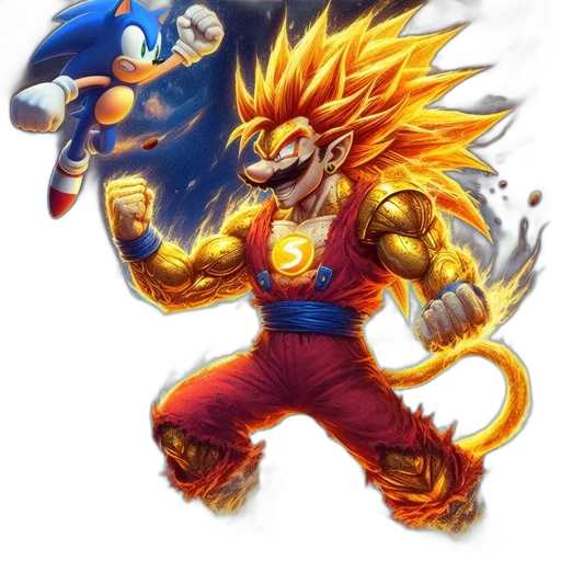 animal, concept art, comic book art, pixel art, fantasy art, fire, sonic, hedgehog transparent PNG cut-out