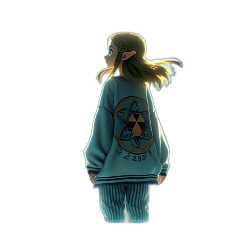 jacket, dress, staff, hair, concept art, pixel art, 3d render, watercolor transparent PNG cut-out