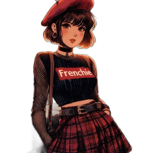dress, jacket, hat, face, watercolor, concept art, fantasy art, anime transparent PNG cut-out