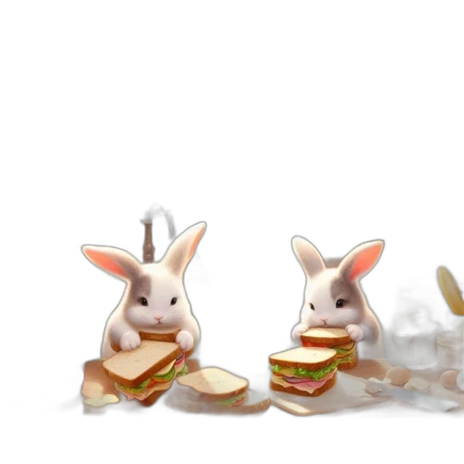 food, animal, concept art, pixel art, watercolor, 3d render, two, anthropomorphic transparent PNG cut-out