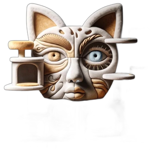 mask, face, robot, jewelry, 3d render, concept art, fantasy art, cartoon transparent PNG cut-out