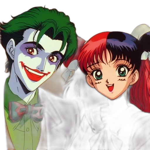 mask, anime, comic book art, cartoon, concept art, two, animated, characters transparent PNG cut-out