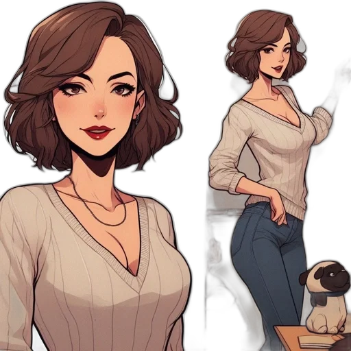 dress, concept art, cartoon, pixel art, comic book art, earth tones, monochrome, dark transparent PNG cut-out
