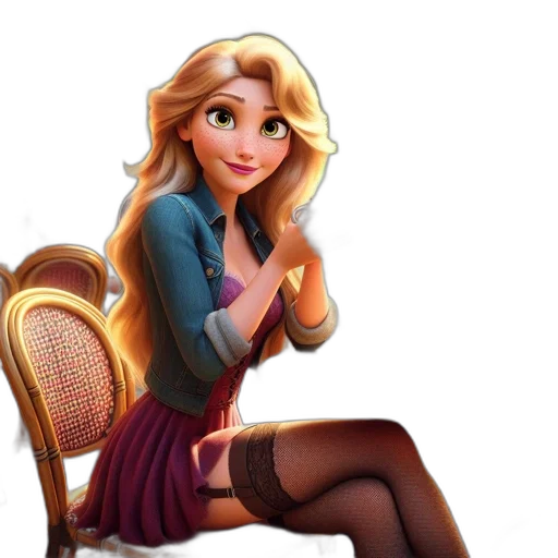 dress, furniture, staff, face, fantasy art, 3d render, cartoon, concept art transparent PNG cut-out