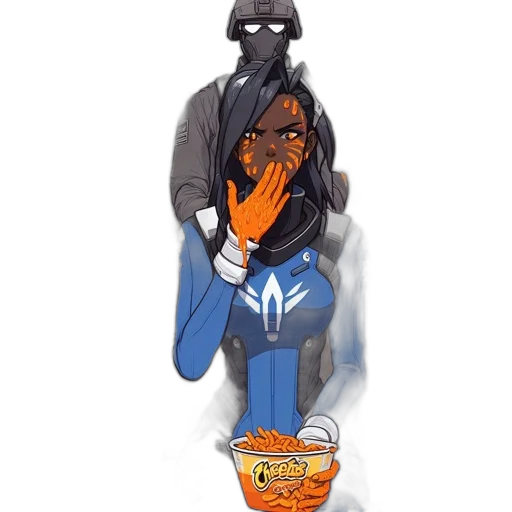 mask, concept art, comic book art, cartoon, fantasy art, blue, dark, neon transparent PNG cut-out
