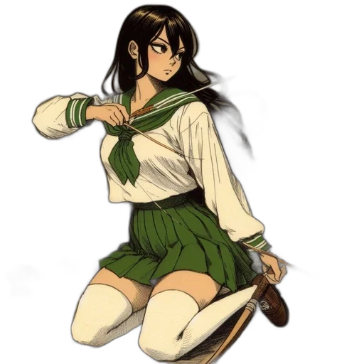 staff, weapon, dress, sword, anime, pixel art, concept art, fantasy art transparent PNG cut-out