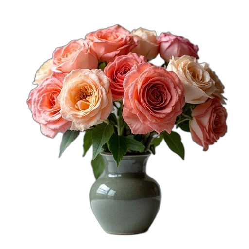 flower, crown, photorealistic, 3d render transparent PNG cut-out