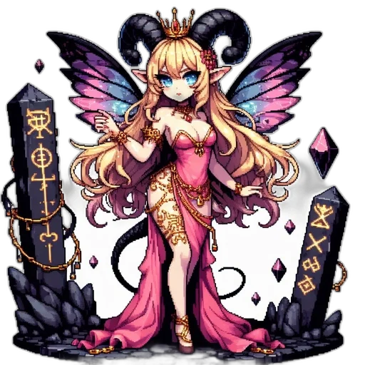 crown, pixel art, fantasy art, concept art, anime, dark, pixel, art transparent PNG cut-out