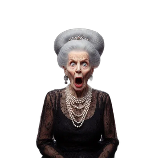 crown, jewelry, face, dress, photorealistic, eccentric, scene, features transparent PNG cut-out