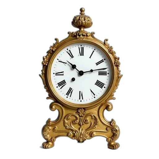 jewelry, 3d render, silver, analog, clock, white, face, black transparent PNG cut-out
