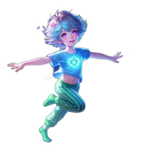 dress, creature, robot, staff, concept art, 3d render, pixel art, vaporwave transparent PNG cut-out