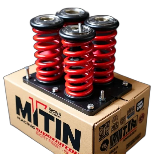 set, red, black, coil, springs, displayed, cardboard, box transparent PNG cut-out