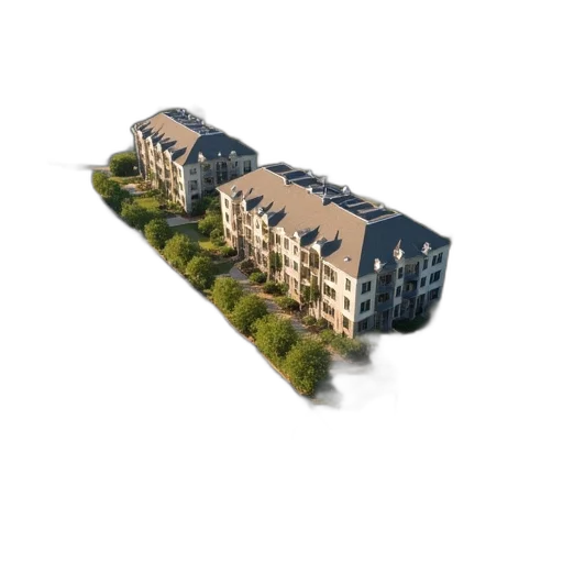 building, 3d render, photorealistic, concept art transparent PNG cut-out