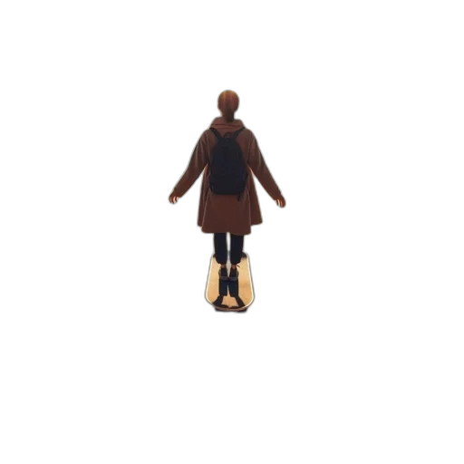 jacket, dress, robot, staff, 3d render, concept art, pixel art, photorealistic transparent PNG cut-out