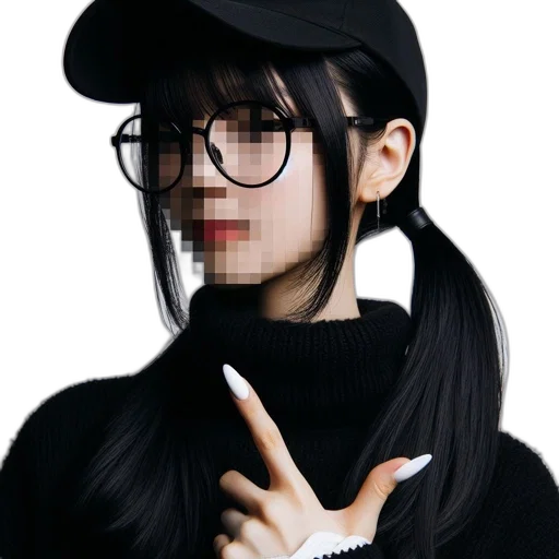 face, hat, staff, jacket, photorealistic, cartoon, 3d render, anime transparent PNG cut-out