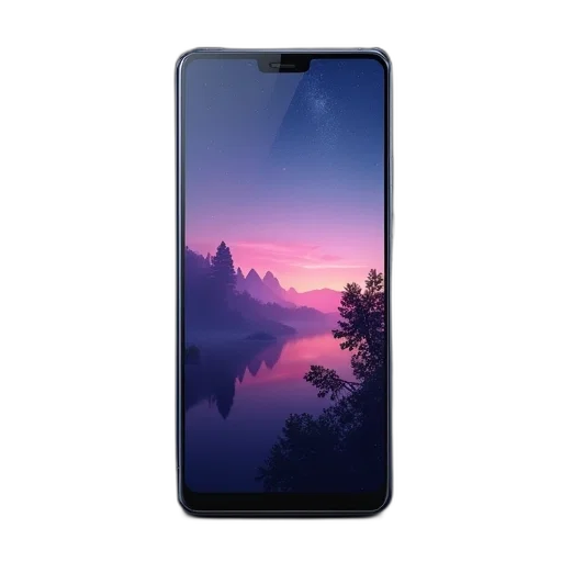 sunset, phone, showing, screen transparent PNG cut-out