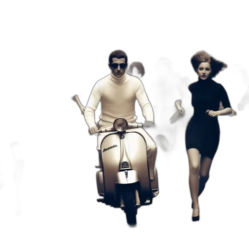 concept art, cartoon, 3d render, comic book art, monochrome, group, women, black transparent PNG cut-out