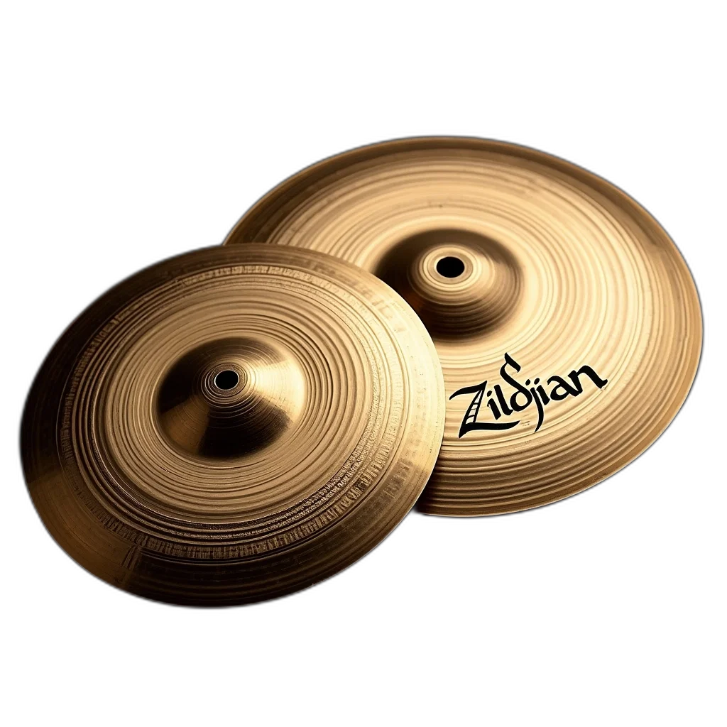 3d render, photorealistic, pair, shiny, brass, cymbals, textured, surface transparent PNG cut-out