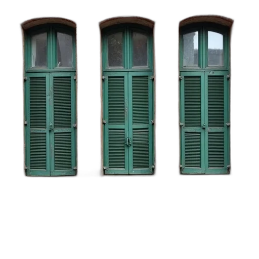 building, furniture, umbrella, face, 3d render, photorealistic, concept art, green transparent PNG cut-out