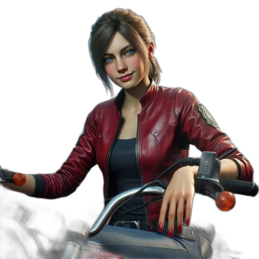 jacket, weapon, face, concept art, photorealistic, 3d render, cyberpunk, red transparent PNG cut-out