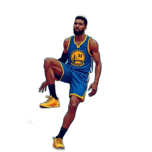 concept art, pixel art, photorealistic, cartoon, stylized, illustration, basketball, player transparent PNG cut-out