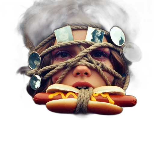 face, food, hat, staff, concept art, fantasy art, photorealistic, pixel art transparent PNG cut-out