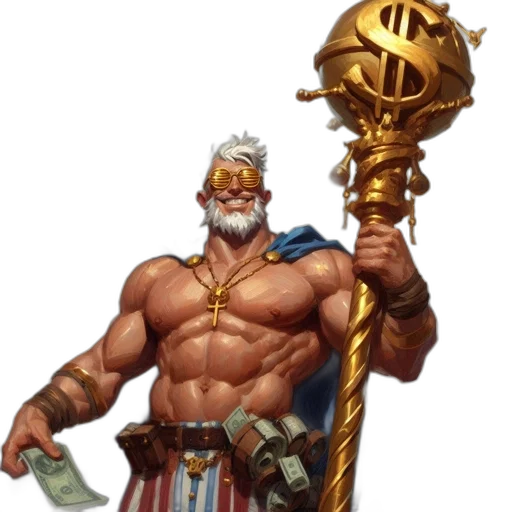 staff, sword, concept art, fantasy art, pixel art, comic book art, muscular, man transparent PNG cut-out