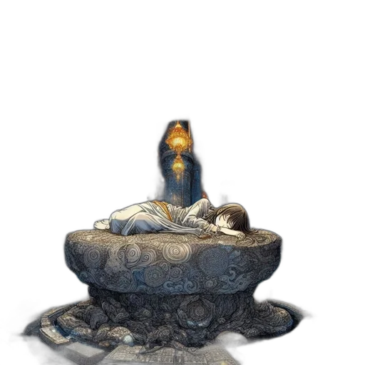 crown, staff, hat, dragon, concept art, fantasy art, watercolor, 3d render transparent PNG cut-out