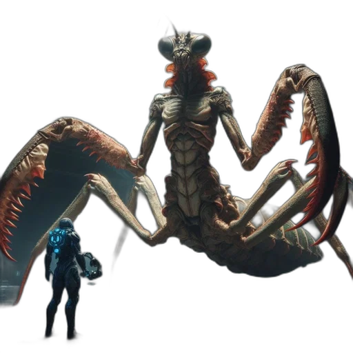 creature, dragon, animal, robot, concept art, 3d render, fantasy art, underwater transparent PNG cut-out