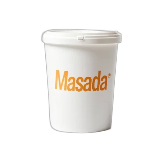 3d render, photorealistic, white, container, word, masada, orange, letters transparent PNG cut-out