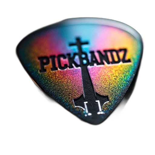 colorful, pickbandz, pick, rainbow, gradient, black, pickguard, white transparent PNG cut-out