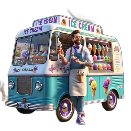 food, staff, concept art, 3d render, photorealistic, cartoon, city street, ice transparent PNG cut-out