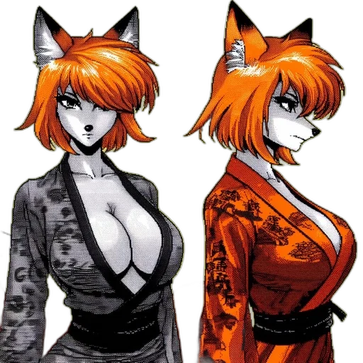 mask, comic book art, concept art, anime, fantasy art, monochrome, two, anthropomorphic transparent PNG cut-out