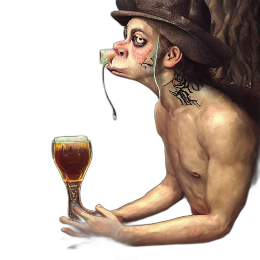 creature, face, hat, concept art transparent PNG cut-out