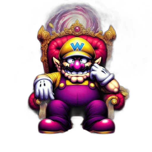 crown, staff, mask, weapon, concept art, pixel art, vaporwave, 3d render transparent PNG cut-out