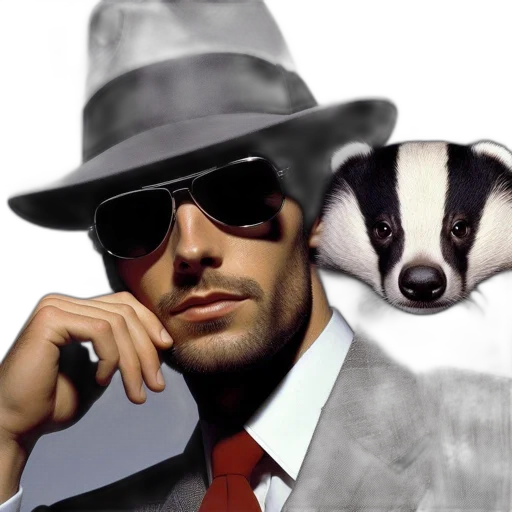animal, photorealistic, concept art, comic book art, cartoon, man, suit, poses transparent PNG cut-out