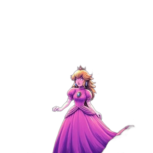 dress, crown, staff, flower, concept art, pixel art, fantasy art, 3d render transparent PNG cut-out