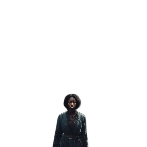 jacket, dress, staff, weapon, concept art, comic book art, pixel art, 3d render transparent PNG cut-out