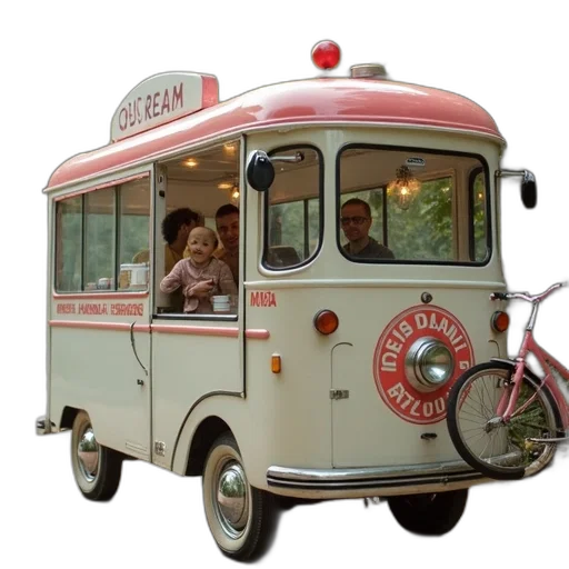 car, 3d render, photorealistic, old transparent PNG cut-out
