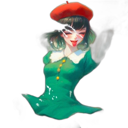 dress, crown, hat, staff, concept art, fantasy art, oil painting, 3d render transparent PNG cut-out