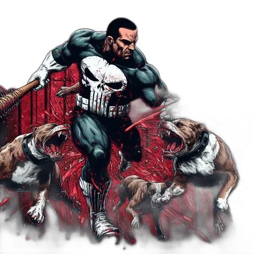 comic book art, concept art, pixel art, fantasy art, muscular, man, black, white transparent PNG cut-out