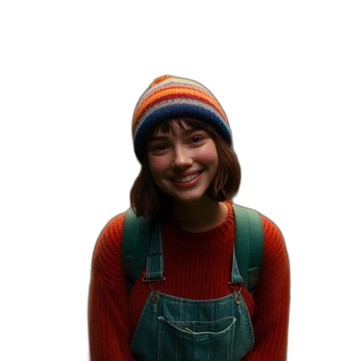 hat, face, jacket, creature, photorealistic, 3d render, concept art, oil painting transparent PNG cut-out