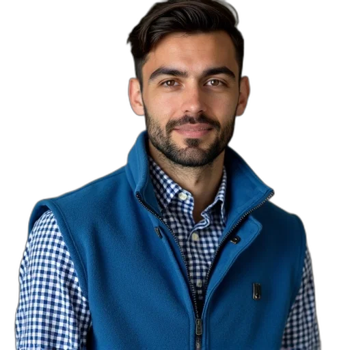 jacket, staff, face, 3d render, photorealistic, blue, man, wearing transparent PNG cut-out
