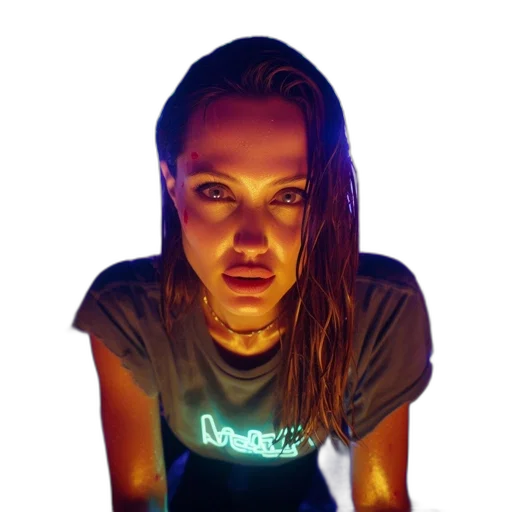 face, jacket, robot, jewelry, cyberpunk, concept art, photorealistic, pixel art transparent PNG cut-out