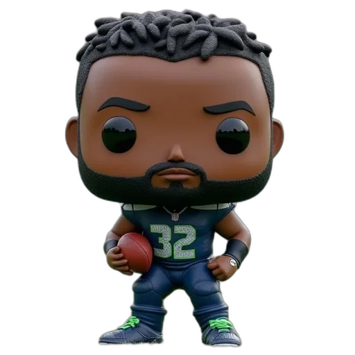 nfl, seattle, seahawks, michael, bennett, funko, pop, vinyl transparent PNG cut-out